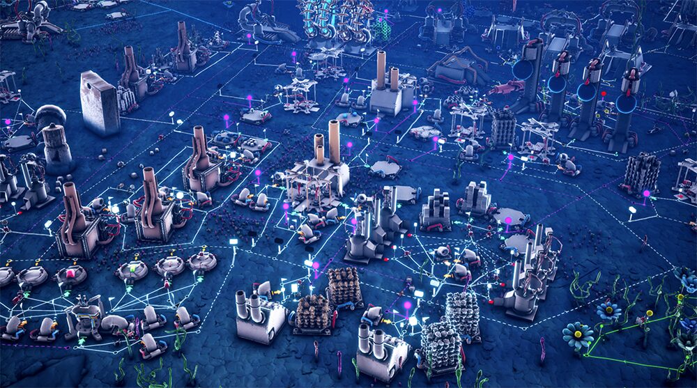 ロボットアリを操り、コロニーを繁栄させるシミュレーションゲーム『Microtopia』