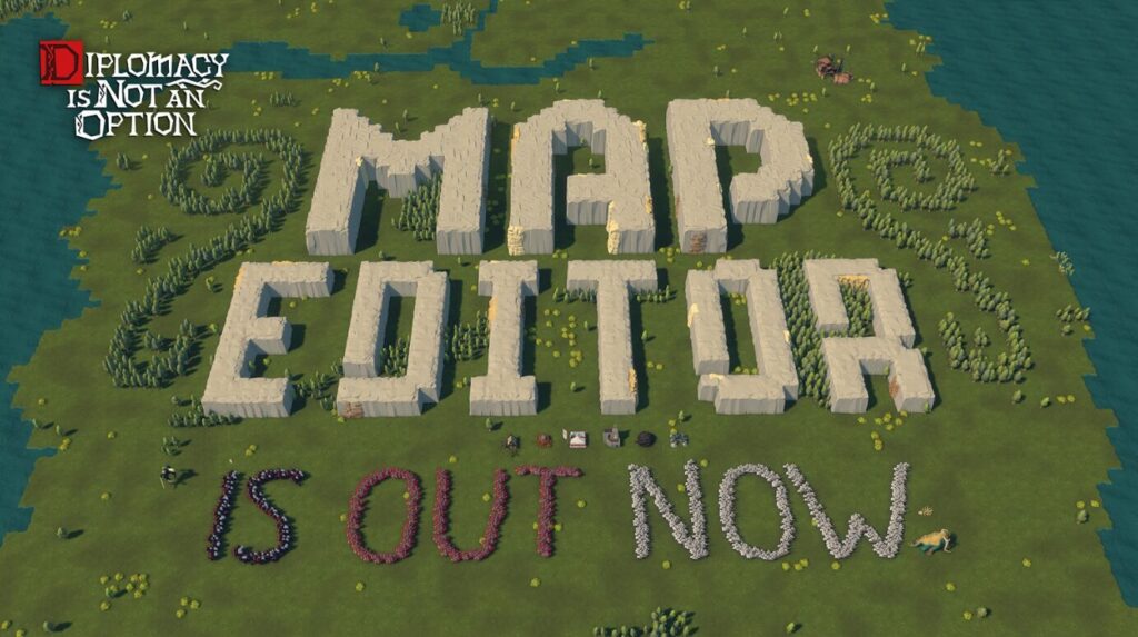 創造の戦場、無限大へ ― RTS『Diplomacy is Not an Option』に待望のマップエディタが無料大型アップデートで登場！Steamワークショップ連携も実現