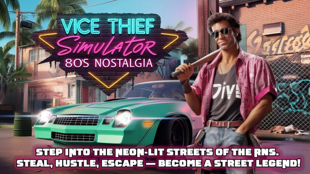 80年代のネオン輝く街で、泥棒稼業に精を出す。懐かしさとスリルが交差する『Vice Thief Simulator: 80s Nostalgia』 #vice_thief_simulator