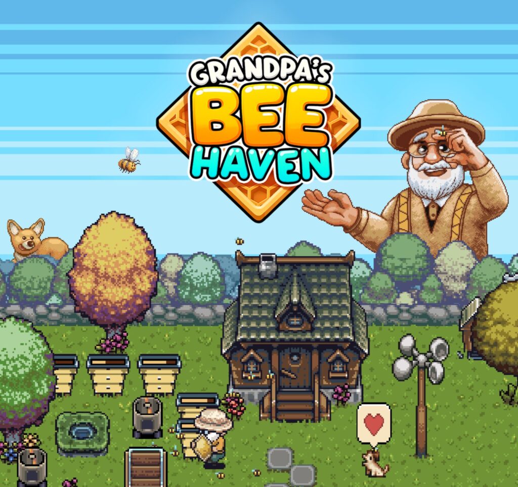 おじいちゃんとミツバチが紡ぐ、画面端の癒やし系養蜂スローライフ体験版プレイ『Grandpa's Bee Haven』 #grandpasbeehaven