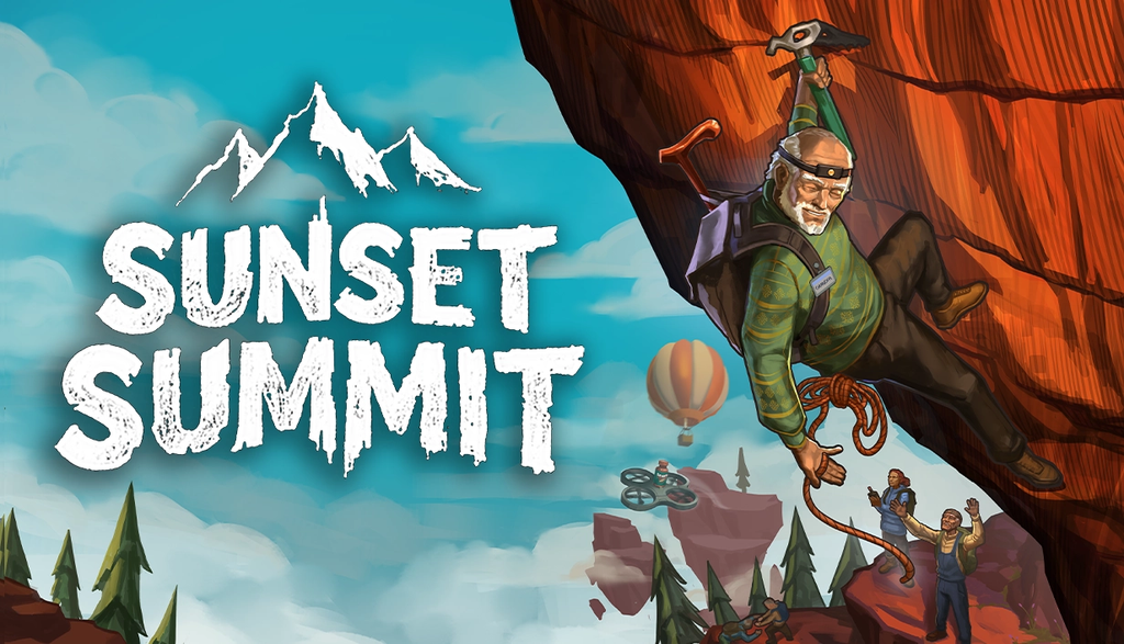 日没までに山頂へ！超人シニアたちが空飛ぶ島を跳び回る協力登山アクション『Sunset Summit サンセット サミット』プレイレビュー #SunsetSummit